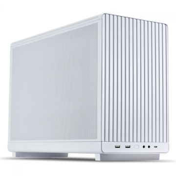 Gabinete Gamer Lian Li 011 A3-mATX White, Mini Tower, Aço, M-ATX, Sem Fonte, Sem Fan, Branco