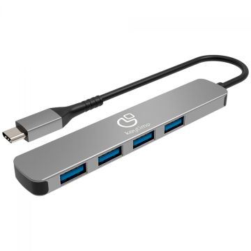 Hub Adaptador 4 em 1 Keytime SyncZone, Tipo-C para USB 3.2, KYT00034