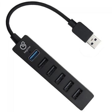 Hub Adaptador 7 em 1 Keytime DataPort, USB para USB 3.0+USB 2.0, KYT00036
