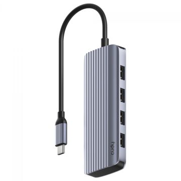 Hub Adaptador 6 em 1 Cudy UH500, Tipo-C para HDMI 1.4+USB 3.2+USB Tipo-C