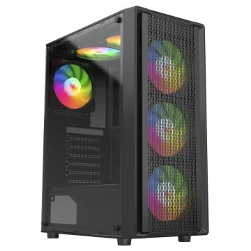 Gabinete Gamer Liketec Storm Mesh, Mid Tower, Vidro Temperado, ATX, Sem Fonte, Com 3 Fans