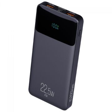 Carregador Portátil Universal, PowerBank, Display Indicador, 10200MAH, 22.5W, Preto, ELG, PB102BK