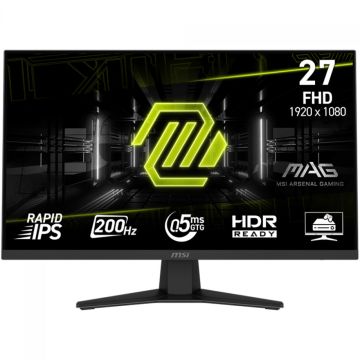 Monitor Gamer MSI MAG 274F, 27 Pol, Full HD, Rapid IPS, 0.5ms, 200Hz, 101% sRGB, HDMI/DP