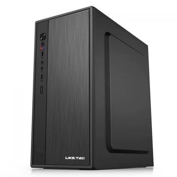 Gabinete Liketec Office Compacto F15, Mid Tower, MATX, Black, Sem Fonte