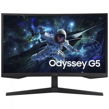 Monitor Gamer Samsung Odyssey G5, 27 Pol, VA, Curvo, QHD, 1ms, 165Hz, HDR10, FreeSync, HDMI/DP, LS27CG552ELMZD