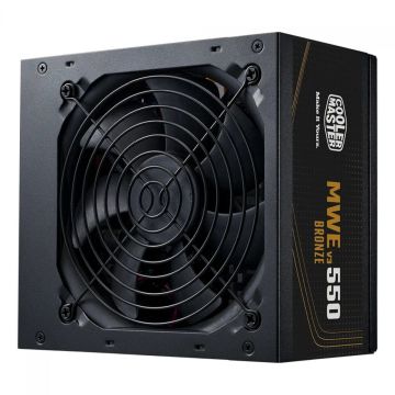 Fonte Cooler Master MWE 550 BRONZE - V3, 550W, 80 Plus Bronze, ATX 3.1, PFC Ativo, MPE-5501-ACAAW-3BBR