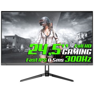 Monitor Gamer SuperFrame Epic, 24.5 Pol, Fast IPS, Full HD, 0.5ms, 300Hz, HDR, FreeSync, Preto, SFPFB-24300-FHD-PRO