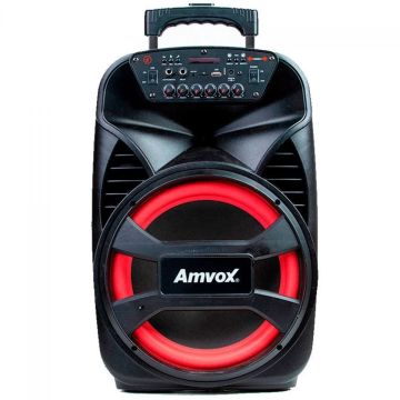 Caixa de Som Amplificada Amvox ACA 480 Viper II, Bluetooth, 480W, Múltiplas Conexões, Preto, ACA480