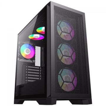 Gabinete Gamer Gamemax Leader BK, Full Tower, Vidro Temperado, E-ATX, Sem Fonte, Sem Fans, Preto