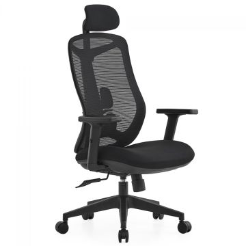 Cadeira de Escritório Dr. Office Easy Pro, Preta, Mesh, Ajustável, DR-CH-EPR1DBF