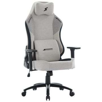 Cadeira Gamer SuperFrame Atlas, Reclinável, 3D, Tecido, Cinza e Preto, SF-CH-ATR3DGBF