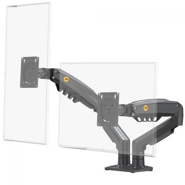 Suporte de Mesa North Bayou F160, Articulado, Com Pistão, Para 2 Monitores 17 Até 27 Pol, Preto