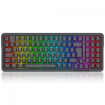 Teclado Gamer Mecânico Redragon Gloria, RGB, USB, Switch Brown, ABNT2, 98%, Preto, K664-RGB (PT-BROWN)