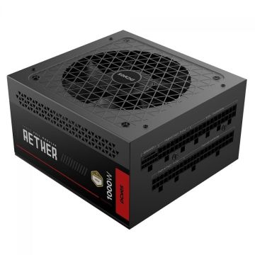 Fonte PCYes Aether, 1000W, Cybenetics Gold, PFC Ativo, PCIe 5.0, ATX 3.1, Full Modular, Preto, 1000WFMG