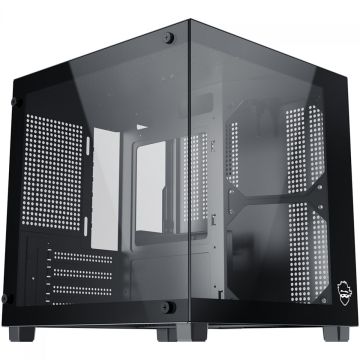 Gabinete Gamer Ninja Sato, Mini Tower, Vidro Temperado, M-ATX, Sem Fonte, Sem Fans, Preto, GN-CS-STMABSF