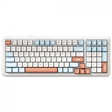 Teclado Mecânico Gamer MCHOSE K99 V2, Wireless, Bluetooth, RGB, Icy Creamsicle Switch, ANSI, 98%, Horizon Orange, MC-K99V2-3