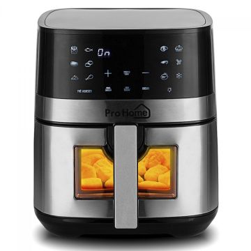 Fritadeira Elétrica Air Fryer Pro Home Classic PRO, 100% Digital, Com Visor, 6.5L, 110V, Preto e Inox, PH-AF-CP1500WS7LS110D