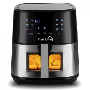 Fritadeira Elétrica Air Fryer Pro Home Style PRO, 100% Digital, Com Visor, 8L, 110V, Preto e Inox, PH-AF-SP1700WS8LS110D