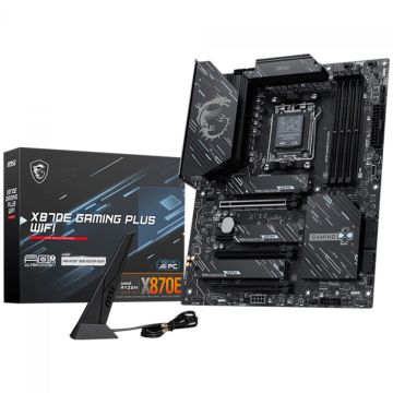 Placa Mãe MSI X870E Gaming PLUS WIFI, Chipset X870E, AMD AM5, ATX, DDR5