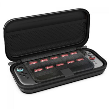Case de Transporte Ipega Para Nintendo Switch 2, Com Espaços de Acessórios, Resistente, Preto, PG-SW2003