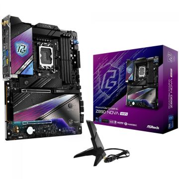 Placa Mãe ASRock Phantom Gaming Z890 Nova WiFi, Chipset Z890, Intel LGA 1851, ATX, DDR5