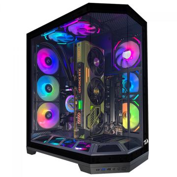 Gabinete Gamer Redragon Edge, Mid Tower, Vidro Temperado, ATX, Sem Fonte, Sem Fans, Preto, CA-608B