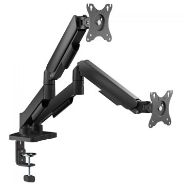 Suporte de Mesa Bluecase Ergo Flexy, Articulado, Para Dois Monitores de 17&quot; a 32&quot;, Preto, BSMTS02-1BBX