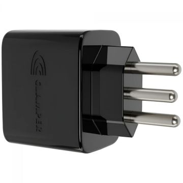 Protetor CLAMPER Pocket LCF, 3 Pinos, 10 Amperes, Bivolt, Preto