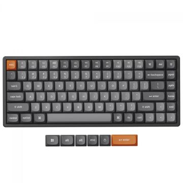 Teclado Mecânico Gamer Keychron K2 Max QMK, Wireless, RGB, ANSI, Switch Super Red, Preto, K2M-J1