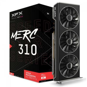 Placa De Vídeo XFX AMD Radeon RX 7900 XTX Speedster MERC 310 Black, 24GB, GDDR6, FSR, Ray Tracing, RX79XMERCB9