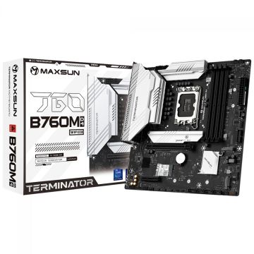 Placa Mãe Maxsun Terminator B760M D4 WiFi 6E V2, Chipset B760, Intel LGA 1700, mATX, DDR4
