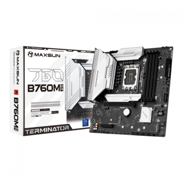 Placa Mãe MAXSUN Terminator B760M D4 V2, Chipset B760, Intel LGA 1700, m-ATX, DDR4