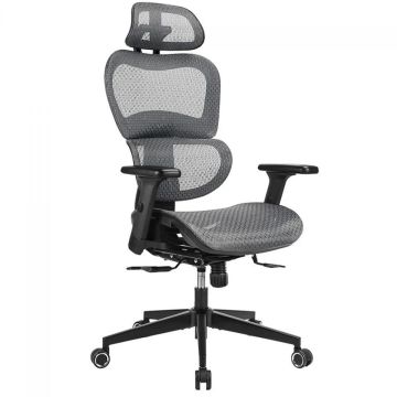 Cadeira De Escritório DT3 Alera+, Ajustável, Ergonômica, 3D, Mesh, Cinza e Preto, 13943-0