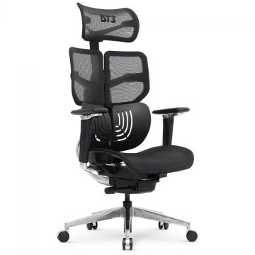 Cadeira De Escritório DT3 Frost, Ajustável, Ergonômica, 5D, Mesh, Preto, 14345-7