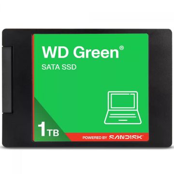 SSD WD Green 1TB, Sata III 2.5, Leitura 545MBs e Gravação 515MBs, WDS100T5G0A