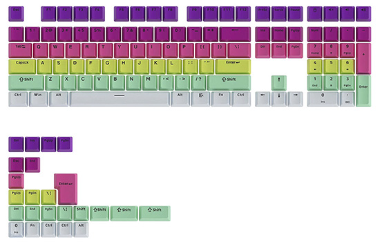 Keycaps Akko Black & Pink, ASA