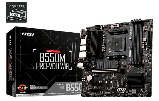 Placa Mãe MSI B550M PRO-VDH WIFI