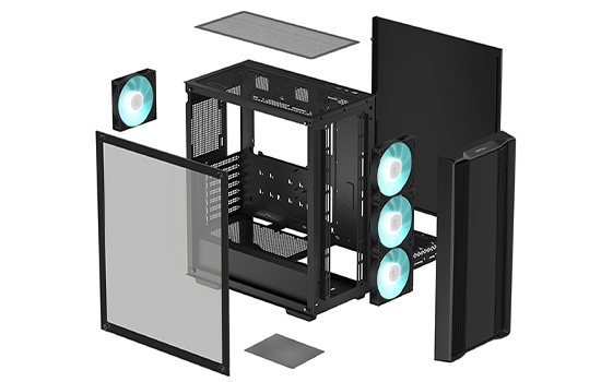 Gabinete Gamer DeepCool CC560, Black