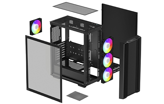 Gabinete Gamer DeepCool CC560, Black