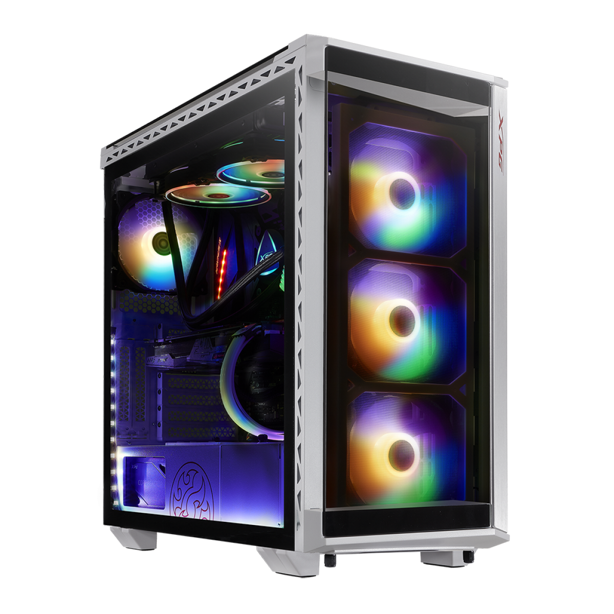 Gabinete Gamer XPG, BattlerCruiser Super White, Mid Tower, Vidro Temperado, White, E-ATX, 75260030, Sem Fonte, Com 4 Fans