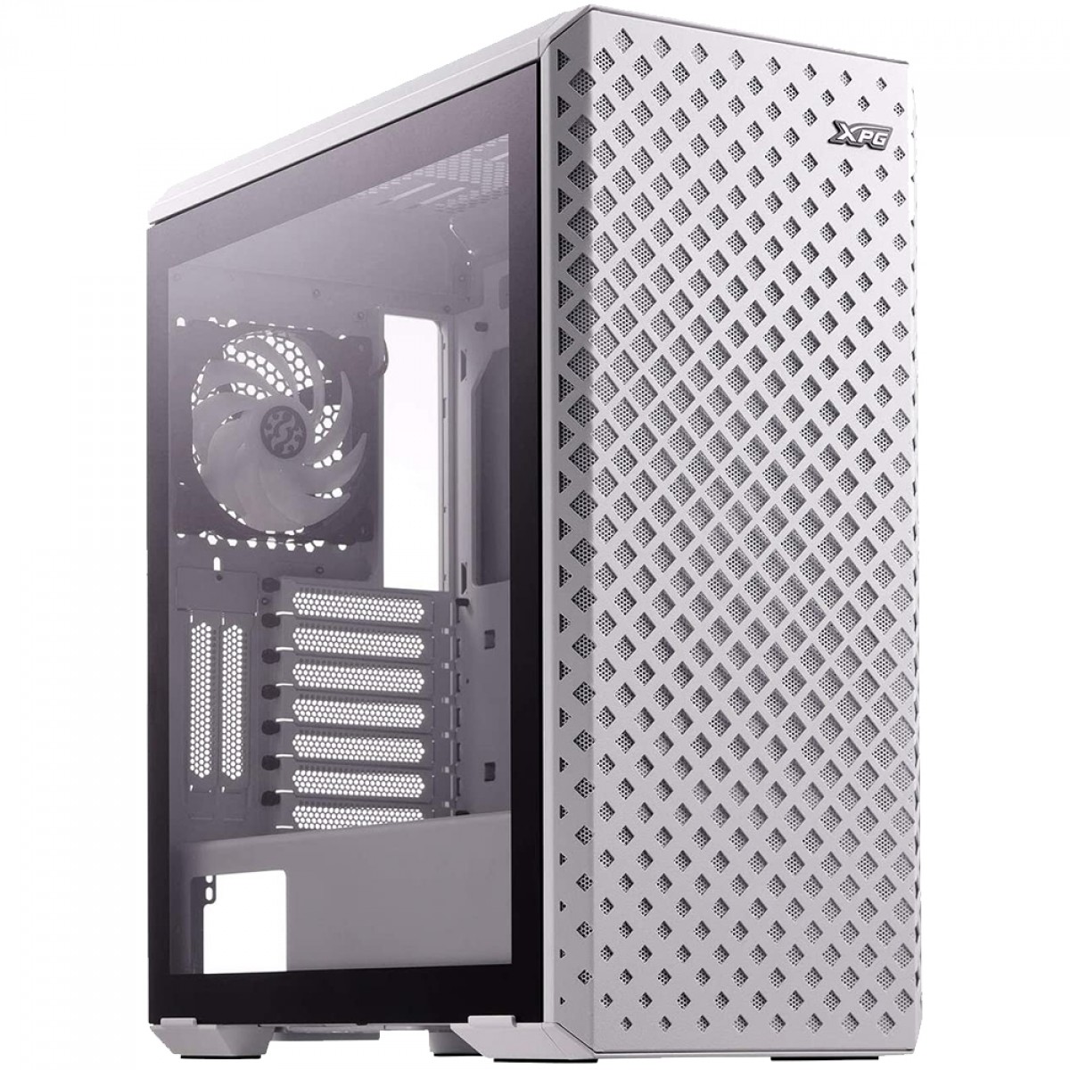 Gabinete Gamer XPG Defender Pro, Mid Tower, Vidro Temperado, White, Sem Fonte, 3x Fans, RGB, DEFENDER PRO-WHCWW