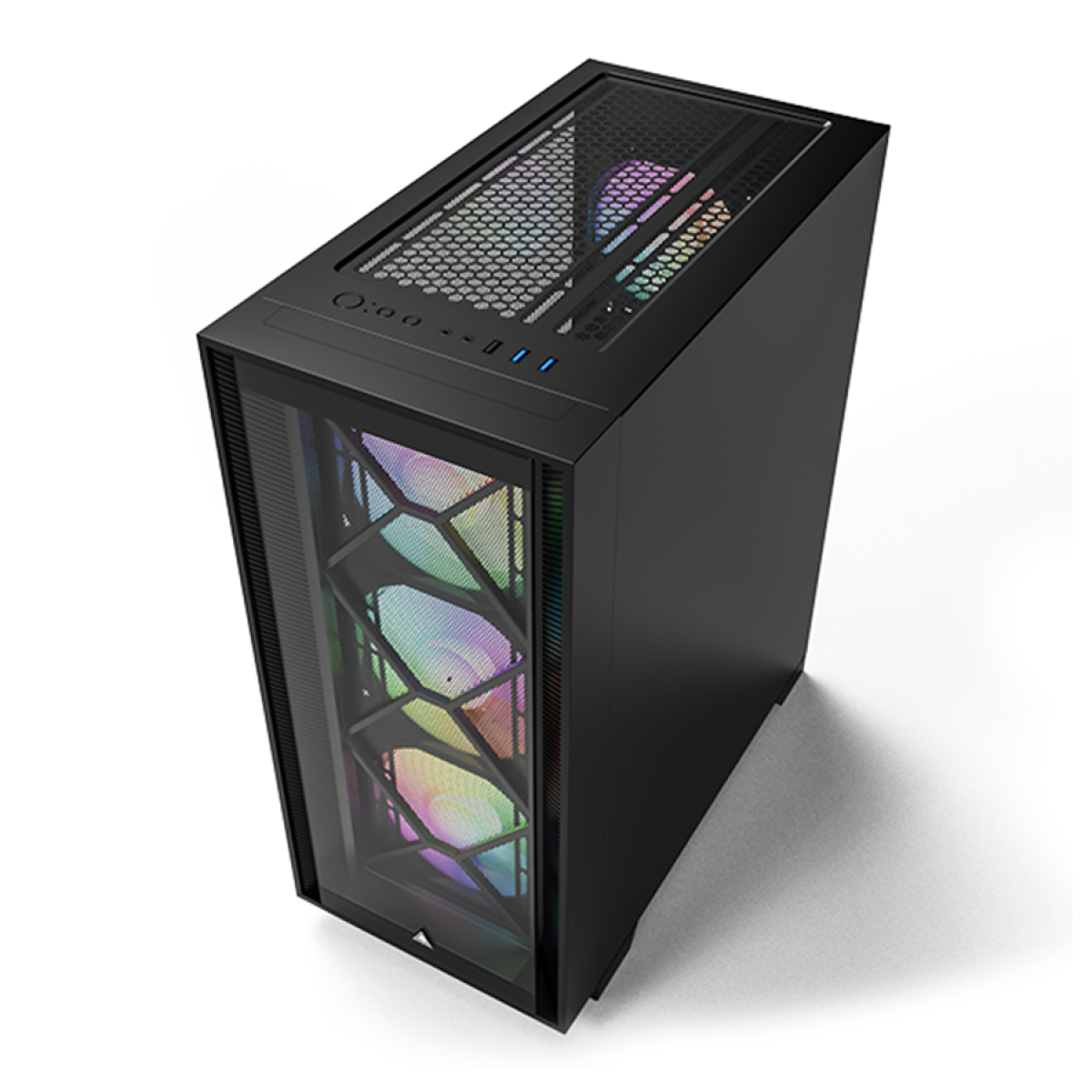 Gabinete Gamer Montech Air 1000 PREMIUM, Mid Tower, RGB, Vidro Temperado, Black, ATX, Sem Fonte, Com 4 Fans