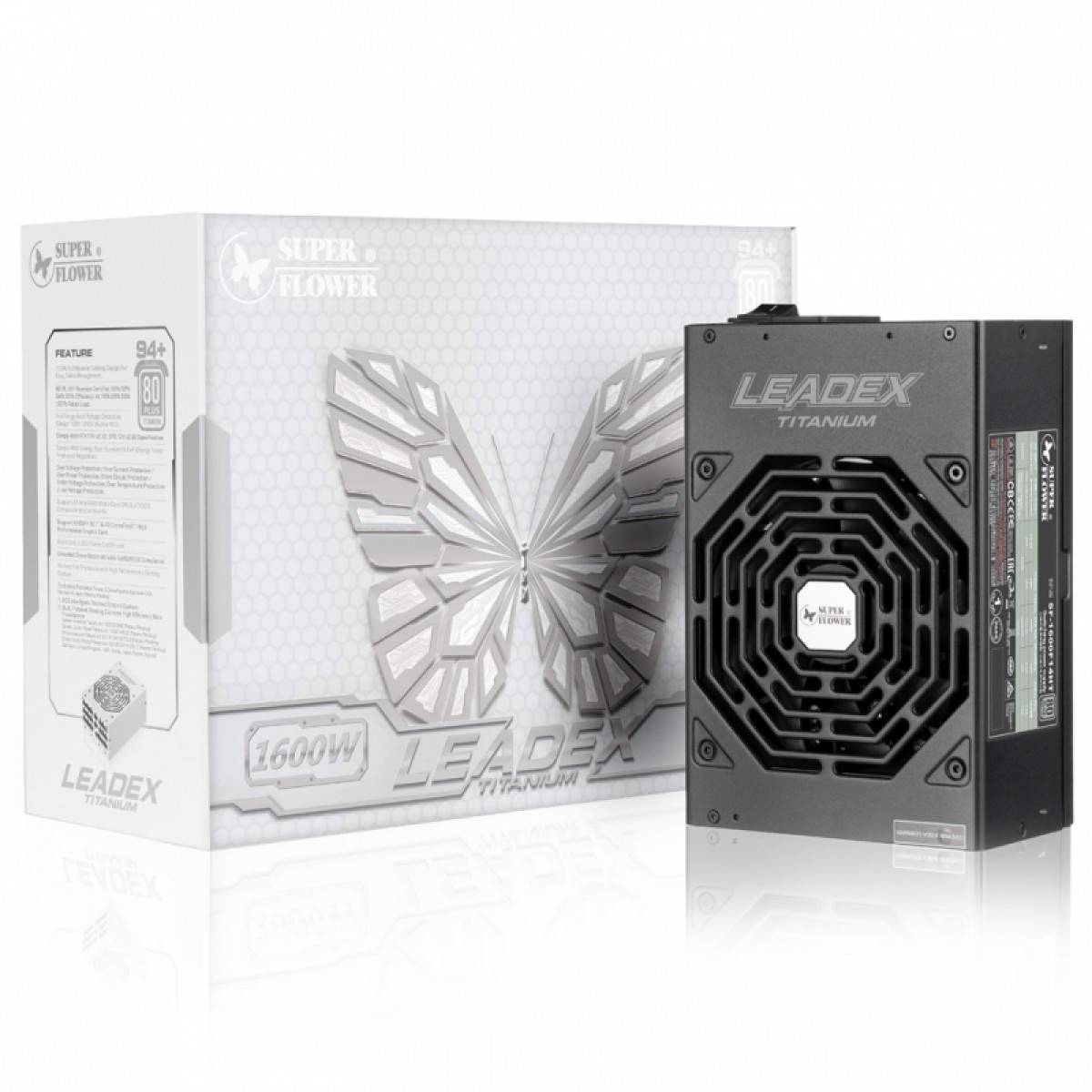 Fonte Super Flower LEADEX Titanium 1600W, 80 Plus Titanium, PFC Ativo, Full Modular, SF-1600F14HT