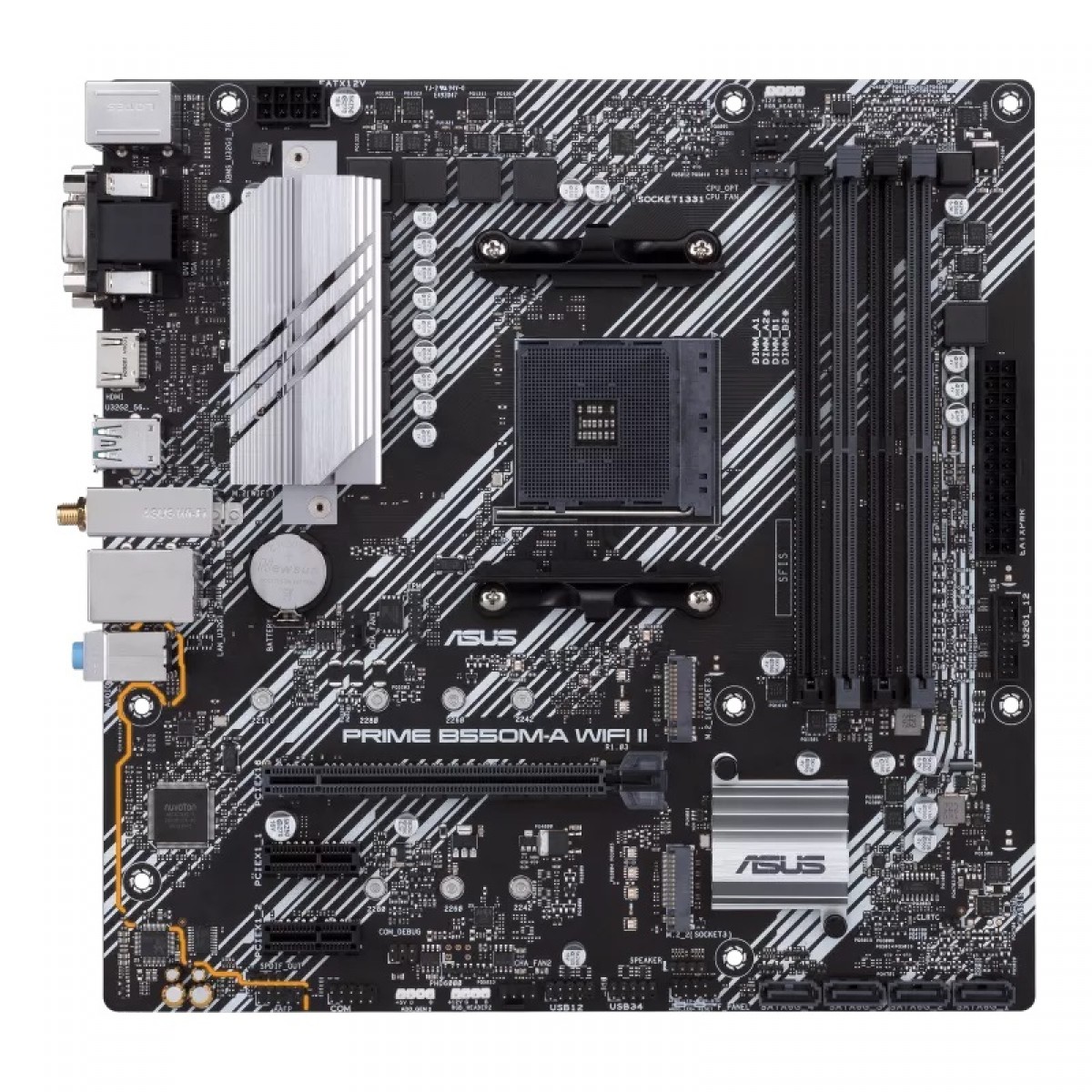 Placa Mãe Asus Prime B550M-A WiFi II, Chipset B550, AMD AM4, mATX, DDR4, 90MB19X0-M0EAY0
