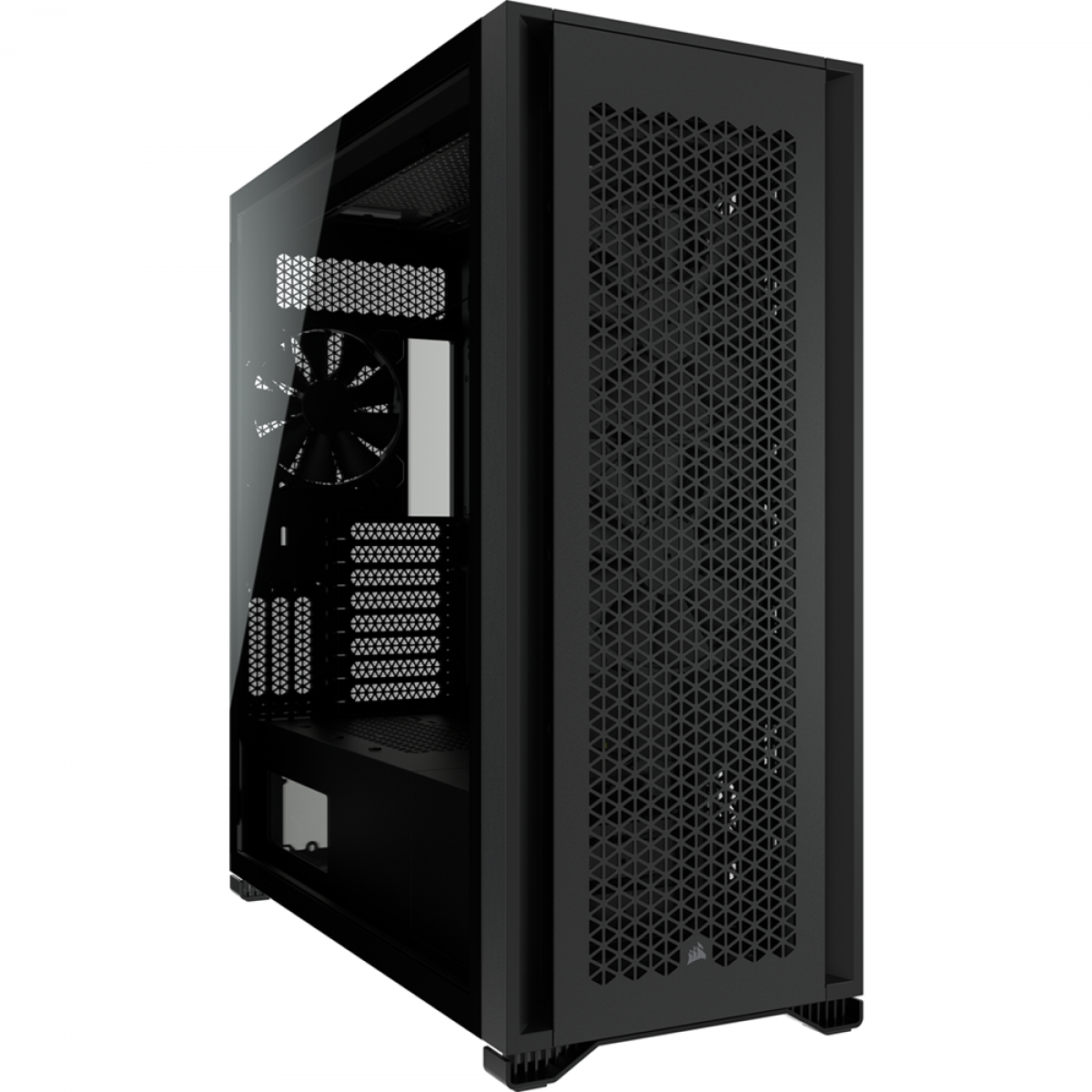 Gabinete Gamer Corsair 7000D AirFlow, Full Tower, Vidro Temperado, Black, ATX, Sem Fonte, Com 3 Fans, CC-9011218-WW