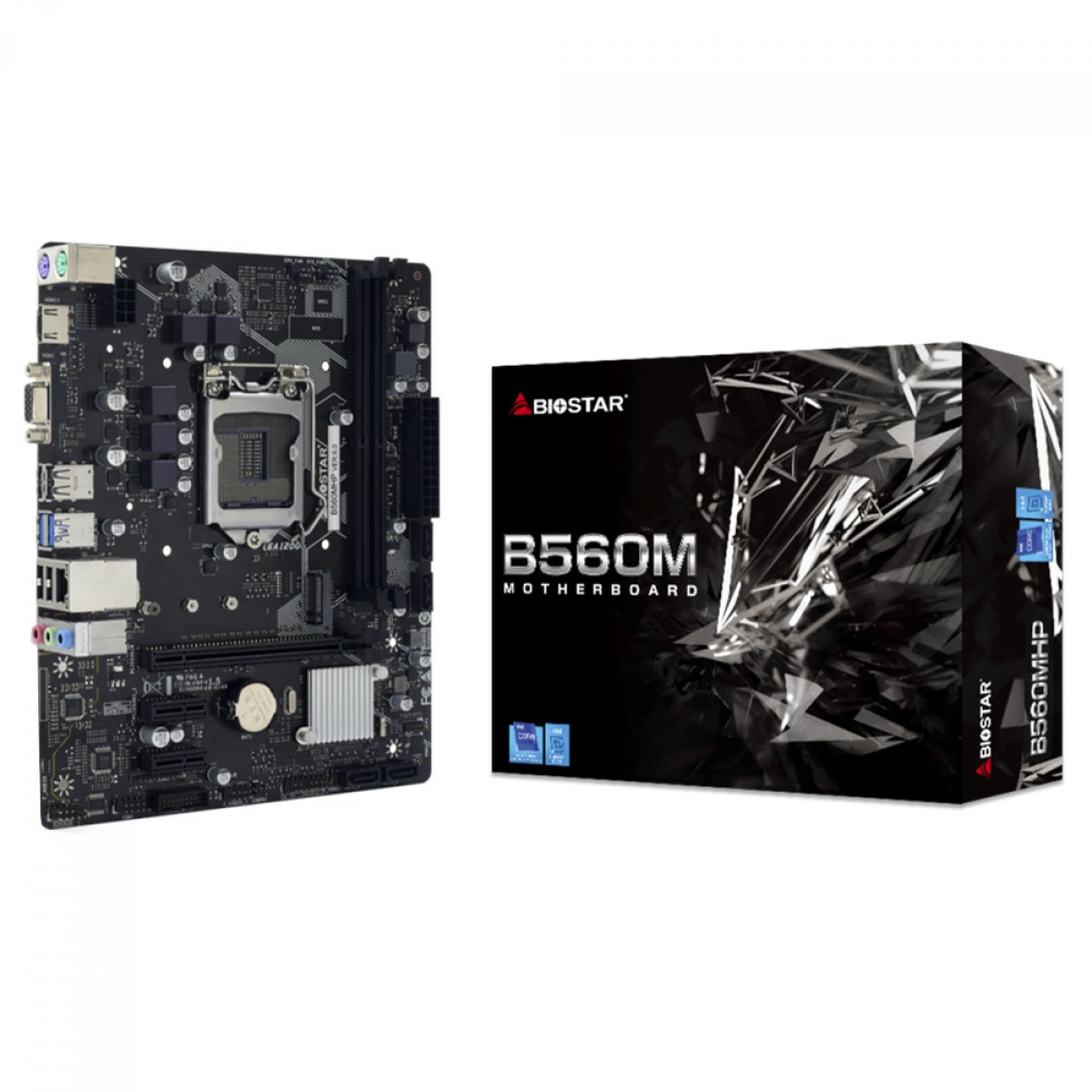 Placa Mãe Biostar B560MHP, Chipset B560, Intel LGA 1200, mATX, DDR4 