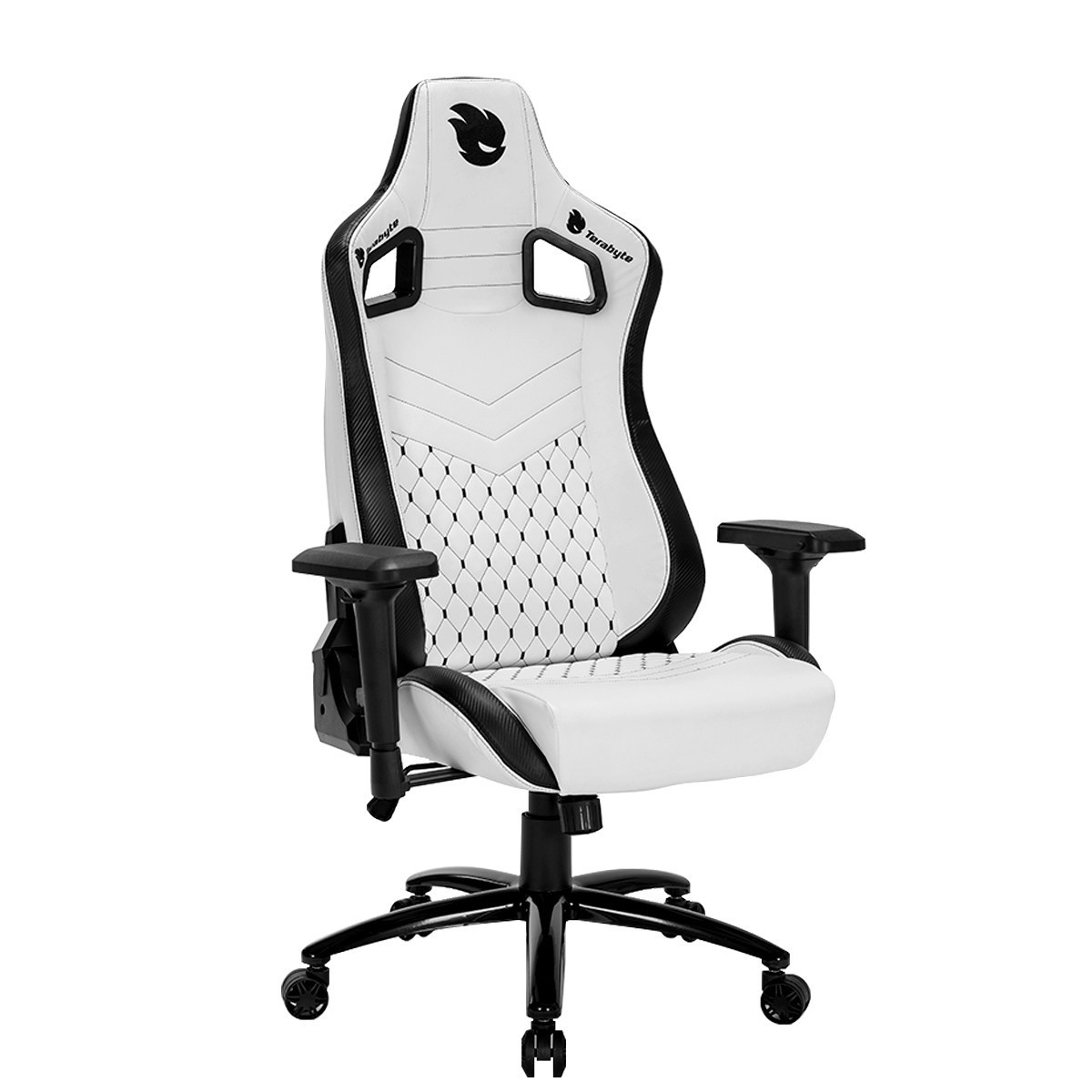 Cadeira Gamer Terabyte White Throne, Reclinável, 4D, Branco e Preto