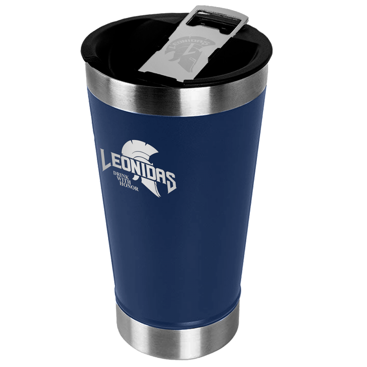 Copo Térmico Leonidas, 473ml, Quente ou Frio, Metal, Azul