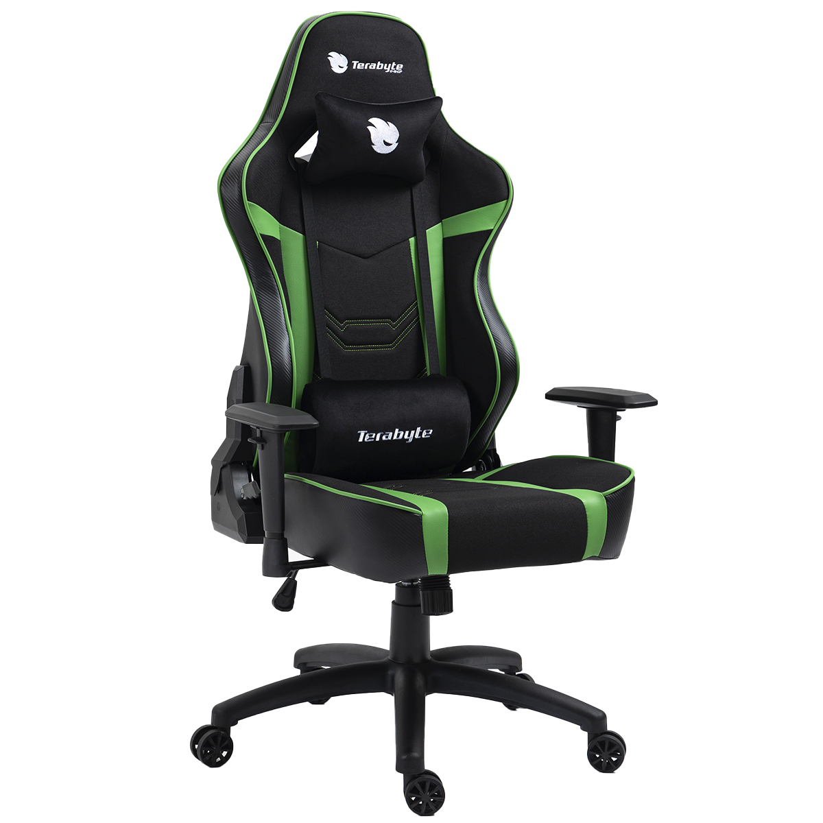 Cadeira Gamer Terabyte Vision, Reclinável, 2D, Preto e Verde
