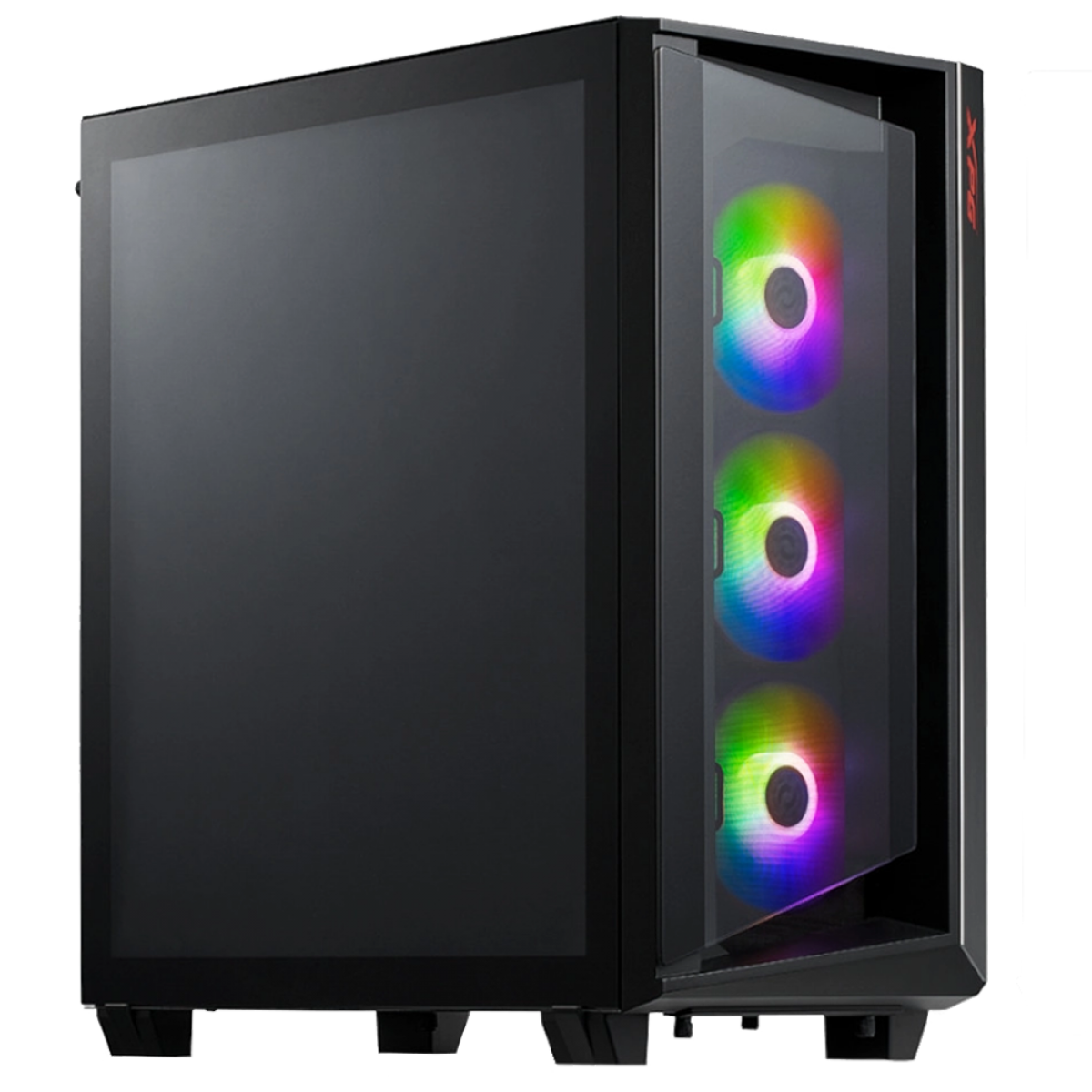 Gabinete Gamer XPG Cruiser Aluminum Frame, Mid Tower, Vidro Temperado, Black, Sem Fonte, Com 3 Fans, ARGB, Black, CRUISERST-BKCWW
